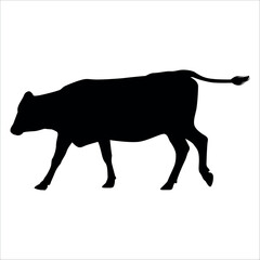 Black Cow Silhouette vector illustration