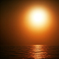 Sunrise breaking through over the sea