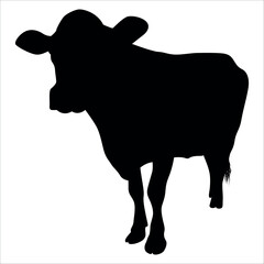 Black Cow Silhouette vector illustration