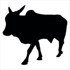 Black Cow Silhouette vector illustration