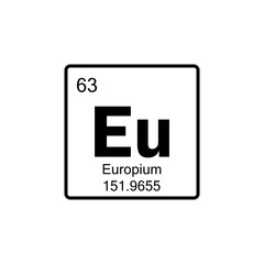 periodic table Europium line icon