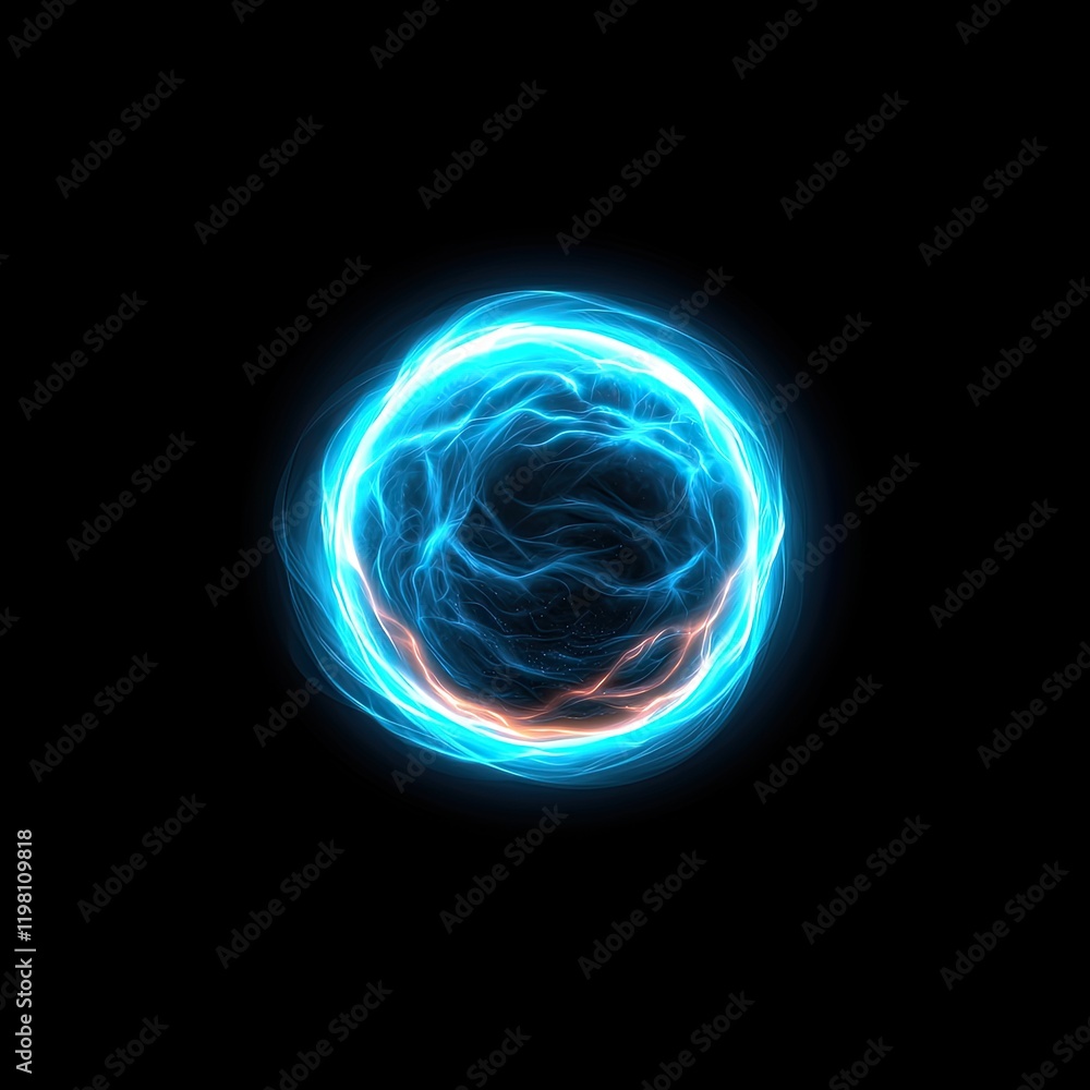 Poster dynamic energy sphere digital art abstract imagery futuristic environment close-up view concept of p