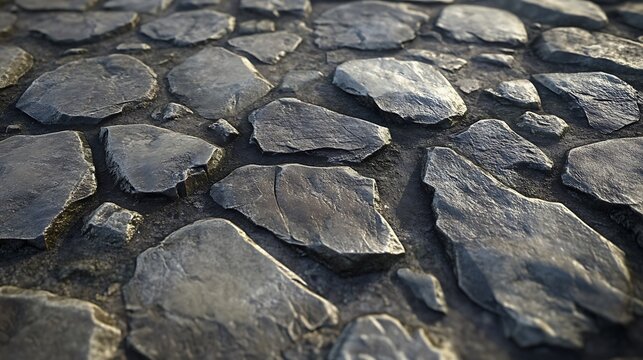 A coarse gravel texture with sharp, angular stones in various sizes 