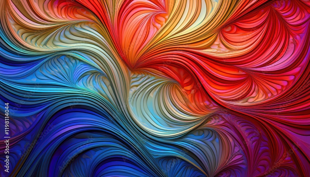 Poster vibrant abstract pattern on multicolored background a kaleidoscope of colors and textures in an arti