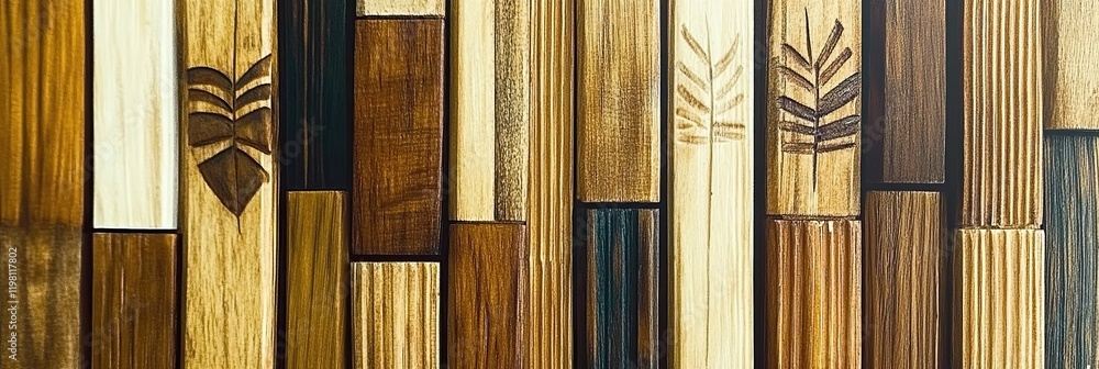 Poster polynesian tapa patterns in harmonious earth tones on a minimal canvas