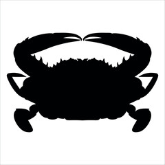 Black Animal Crab silhouette vector illustration