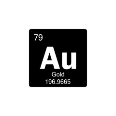 periodic table Gold glyph icon