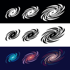 Galaxy icon. Symbol of space, astronomy or universe. Object of observation of astronomers.