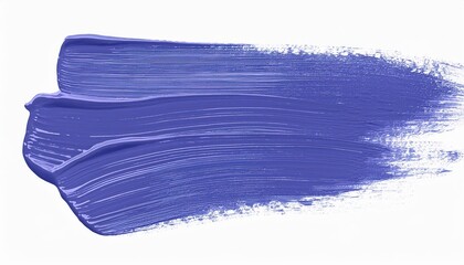 Vibrant Brush Strokes Capturing Very Peri, the Color of the Year , Against a Pure White Backdrop A Captivating Abstraction