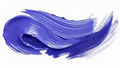 Vibrant Isolated Brush Strokes Showcasing Very Peri Blue on a White Background, Embracing the Color of the Year