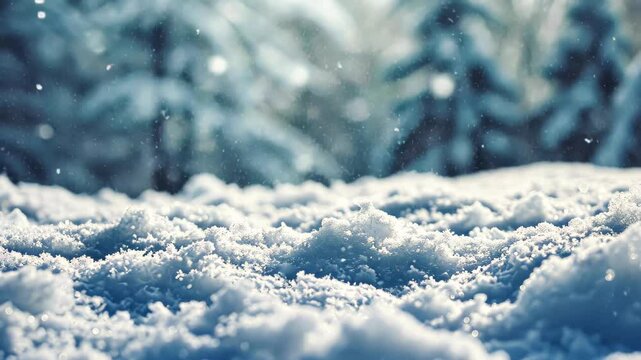 Experience the tranquility of winter with a pristine snow background, capturing the essence of the season, Ai Generated.