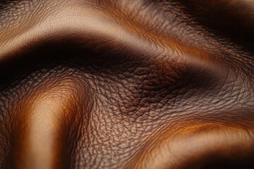 Fototapeta premium a close-up of luxurious leather texture, highlighting its rich depth and tactile quality, exuding a sense of sophistication and craftsmanship, ideal for fashion and design inspiration
