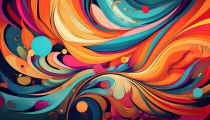 Vibrant and Whimsical Abstract Illustration Showcasing a Kaleidoscope of Colors, Textures, and Shapes, Intricately Woven into an Enchanting Artistic Mosaic for the Year .