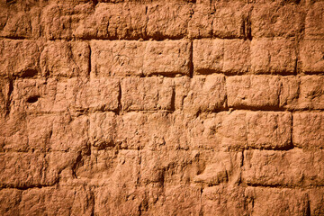 Adobe Brick Wall Texture in Grafton Utah Eye Level Perspective