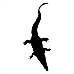Animal Crocodile Black Silhouette vector illustration