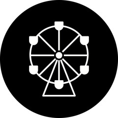 Ferris Wheel icon single vector illustration