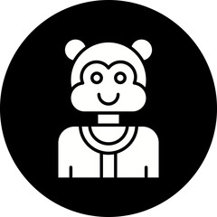 Monkey Performing icon single vector illustration