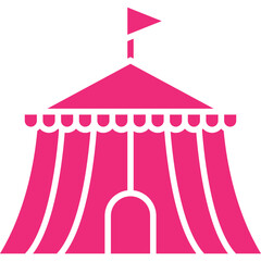 Circus Tent II icon single vector illustration