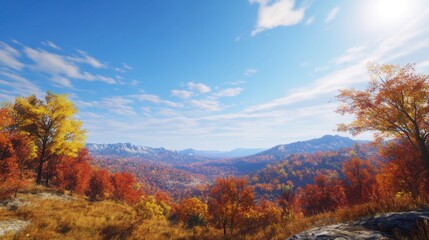Fototapeta premium Autumnal Mountain Landscape