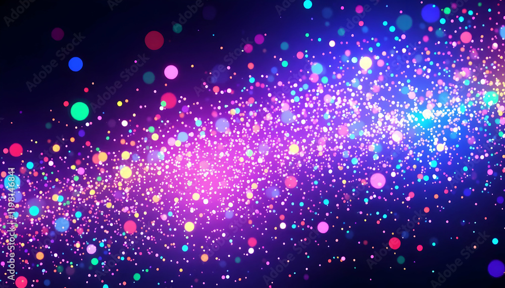 Poster colorful bokeh abstract background featuring vibrant lights in a multicolored pattern