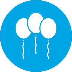 Balloons icon single vector illustration