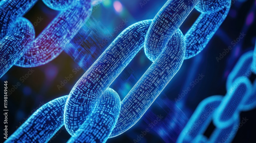 Poster blockchain technology: digital chain of data security