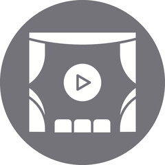 Theatre icon single vector illustration