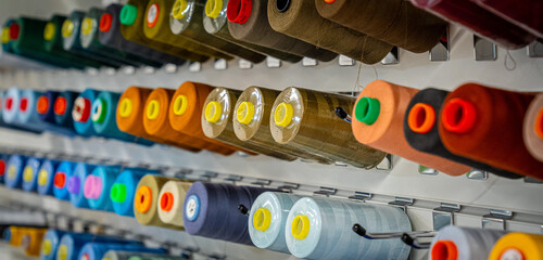 Colorful Thread Spools
Wall of Threads
Textile Factory Storage