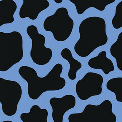Blue Couw Pattern Cow Background Cow Texture