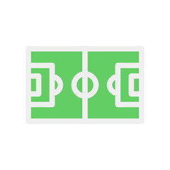 カラースポーツ関連の単品アイコン　サッカーコート © nissat