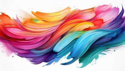 Vibrant Watercolor Brush Strokes A Kaleidoscope of Colors in a Transparent Medium, Showcasing the Expressive Power of Artistic Technique.