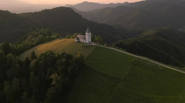 Church on the edge of the hill