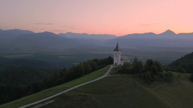 Church on the edge of the hill