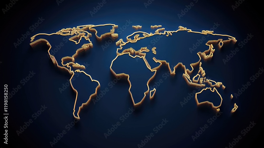 Poster global network visualization digital world map infographic design blue background abstract concept f