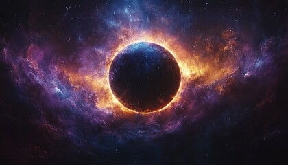 Obraz premium Cosmic Sale Eclipse of Black Friday with Bright Discounts and Celestial Savings