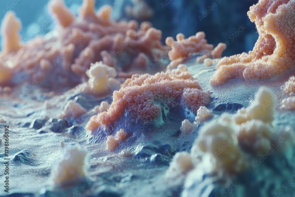 Poster dense layer of microbes thriving in a rich ecosystem under controlled conditions in a laboratory env