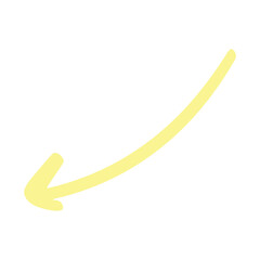 yellow arrow isolated