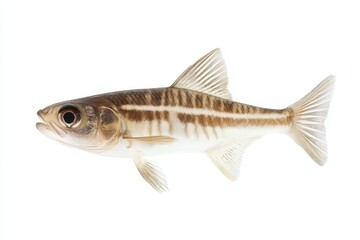 Fototapeta premium Atlantic bonito fish set against a white background Sarda sarda