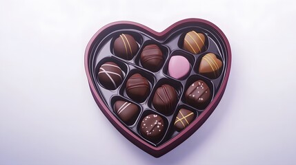 Assorted Gourmet Chocolates in Heart Shaped Box for Special Occasions