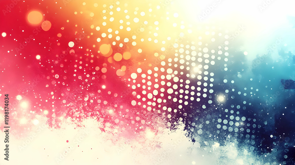 Poster vibrant abstract background with sparkling lights and colorful gradient