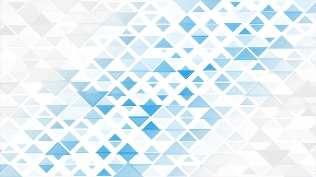 Grey and blue minimal mosaic triangles abstract geometry background. Seamless looping low poly geometrical pattern motion design. Video animation Ultra HD 4K 3840x2160