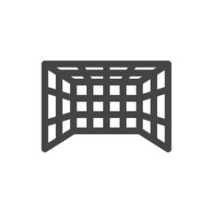線画スポーツ関連の単品アイコン　サッカーゴール © nissat