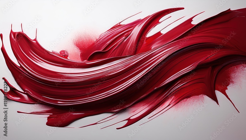 Aufkleber dynamic brushstrokes create fluid motion on white background textured paintwork showcases winered hu