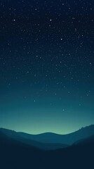 Starry Night Over Rolling Hills