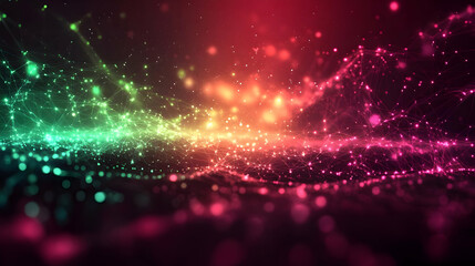 Obraz premium Vibrant Abstract Background with Glowing Particles and Dynamic Energy