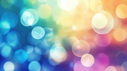 Obraz premium Vibrant bokeh lights in rainbow hues