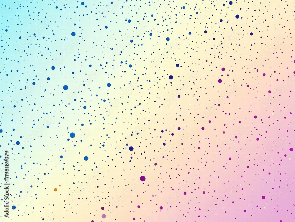 Poster abstract colorful dotted background - pastel gradient with scattered dots