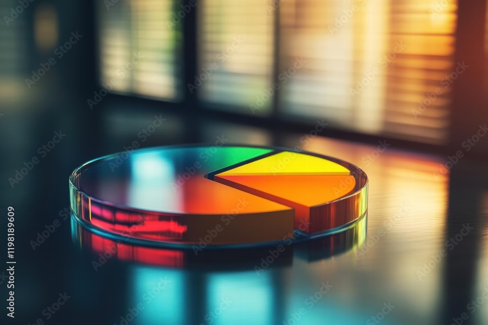Poster glass pie chart: a visual representation of data