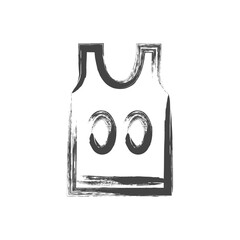 筆書きスポーツ関連の単品アイコン　ゼッケン