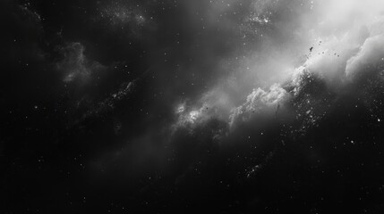 Obraz premium Monochromatic cosmic landscape